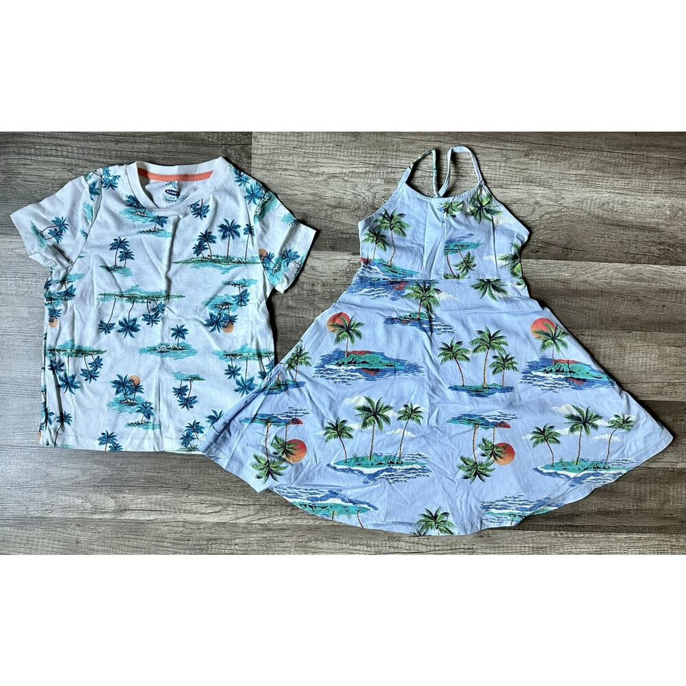 Old Navy palm tree boy/girl twin set